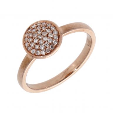 New 9ct Rose Gold 0.18 Carat Round Diamond Cluster Ring