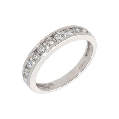 New 18ct White Gold 0.75ct Diamond Channel Set Eternity Ring