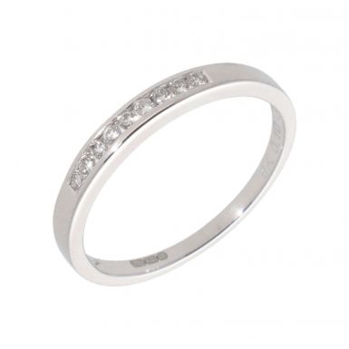 New 9ct White Gold 0.10ct Diamond Eternity Ring
