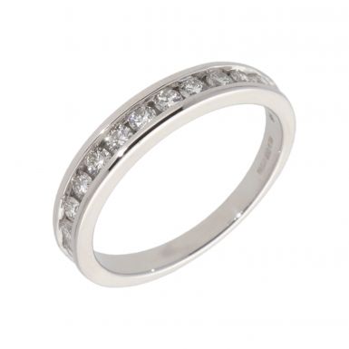 New 9ct White Gold 0.50ct Diamond Channel Set Eternity Ring