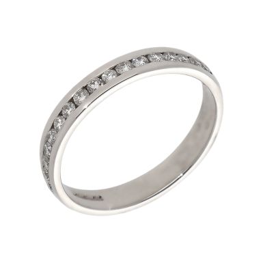 New 18ct White Gold Channel Set 0.50ct Diamond Eternity Ring