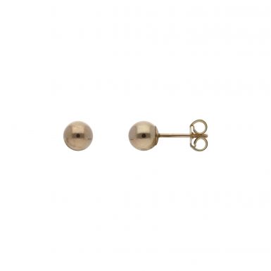 New 9ct Yellow Gold 5mm Ball Stud Earrings