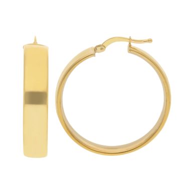 New 9ct Yellow Gold 30mm Polished Hoop Earrings