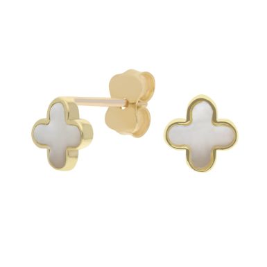 9ct Yellow Gold 3 Mother-of-Pearl Petal Necklace 40-42.5 cm