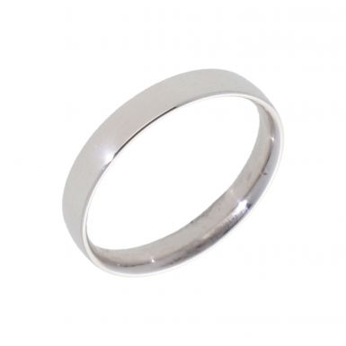 New 9ct White Gold 3mm Slight Court Wedding Ring