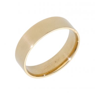 New 9ct Yellow Gold 6mm Flat Court Wedding Ring