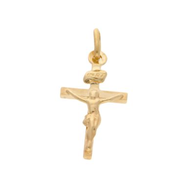 New 9ct Yellow Gold Small Crucifix Pendant