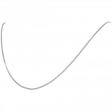 New 9ct White Gold 18 Inch Curb Link Chain Necklace