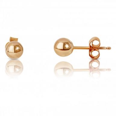 New 9ct Yellow Gold 4mm Ball Stud Earrings