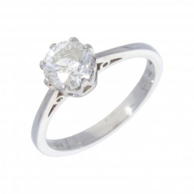 Pre-Owned Platinum 0.72 Carat Diamond Solitaire Ring
