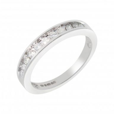 New 9ct White Gold 0.33ct Diamond Set Eternity Ring