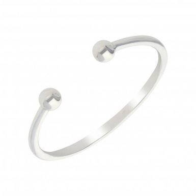 New Sterling Silver Solid Torque Mens Identity Bangle
