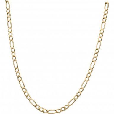 Pre-Owned 9ct Yellow Gold 21.5 Inch Figaro Chain Necklace