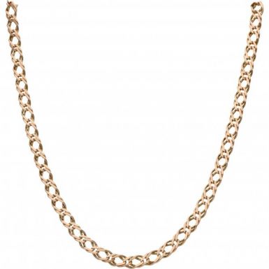 Pre-Owned 9ct Yellow Gold 18 Inch Double Curb Chain Necklace