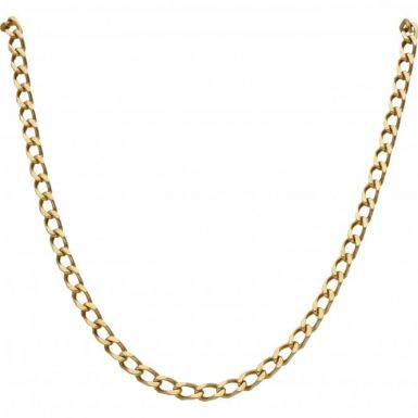Pre-Owned 9ct Yellow Gold 15.5 Inch Curb Chain Necklace