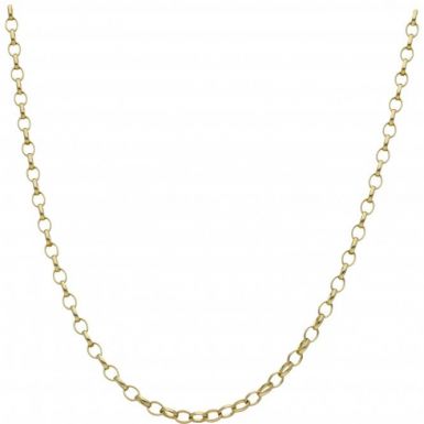 New 9ct Yellow Gold 22 Inch Oval Belcher Chain Necklace 12g