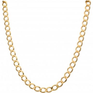 New 9ct Yellow Gold 20 Inch Open Curb Link Chain Necklace 27.7g