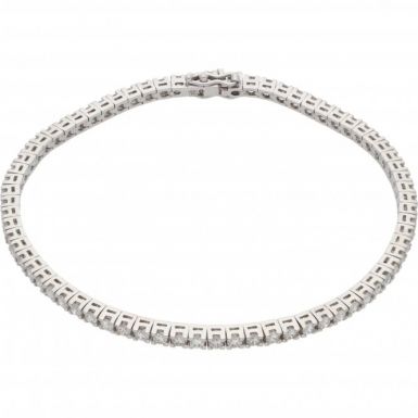 New 18ct White Gold 3.15ct Diamond Set Tennis Bracelet