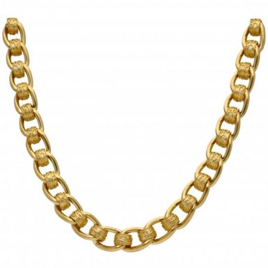 New 9ct Gold Solid Heavy 26 Inch Rollerball Chain Necklace 5.6oz