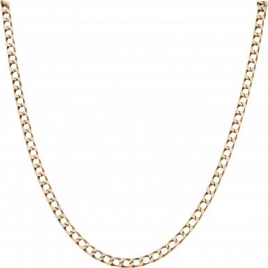 Pre-Owned 9ct Yellow Gold 21 Inch Square Curb Chain Necklace