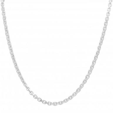 New Sterling Silver 24Inch Diamond-Cut Belcher Cable Link Chain