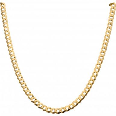 New 9ct Yellow Gold 24 Inch Solid Curb Link Chain Necklace 17.9g