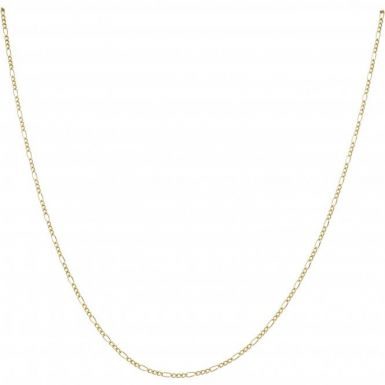New 9ct Yellow Gold 24" Diamond-Cut Figaro Chain Necklace