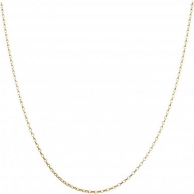 New 9ct Gold 18" Hollow Diamond-Cut Belcher Chain Necklace