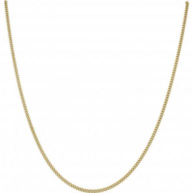 New 9ct Yellow Gold 24 Inch Diamond-Cut Curb Chain Necklace