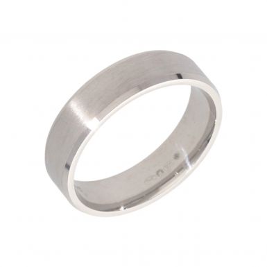 New Sterling Silver 6mm Satin Finish Wedding Band