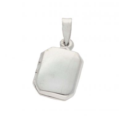 New Sterling Silver Small Rectangular Shaped Patterned Locket