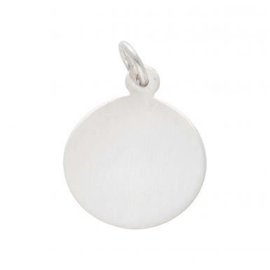 New Sterling Silver Round Engraveable Disc Pendant