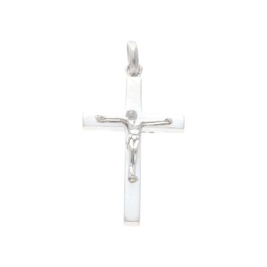 New Sterling Silver Solid Crucifix Pendant