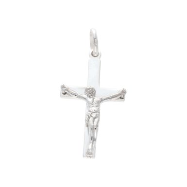 New Sterling Silver Solid Crucifix Pendant