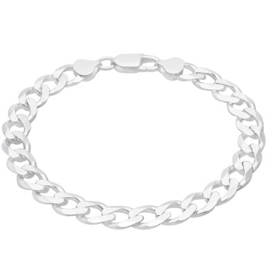 New Sterling Silver 8.5" Gents Solid Curb Bracelet 18.6g