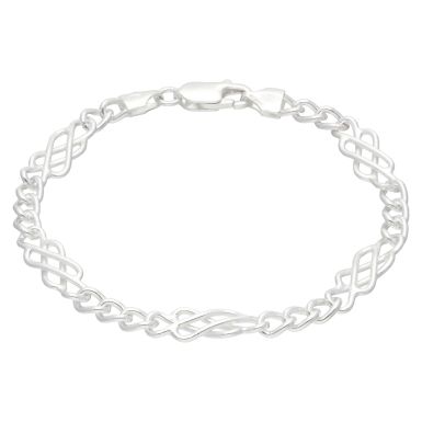 New Sterling Silver Celtic Link Ladies Bracelet