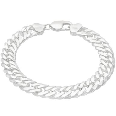New Sterling Silver 8.5" Double Curb Link Bracelet 1.2oz