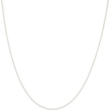 New Sterling Silver 14 Inch Fine Curb Chain Necklace