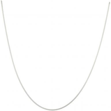New Sterling Silver 18 Inch Panza Curb Link Chain Necklace