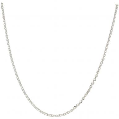 New Sterling Silver 18 Inch Flat Belcher Link Chain Necklace