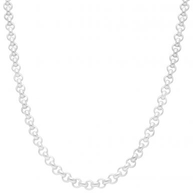 New Sterling Silver 26 Inch Round Belcher Chain Necklace 1.9oz