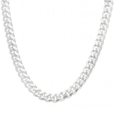 New Sterling Silver 26" Cuban Curb Link Chain Necklace 5.3oz