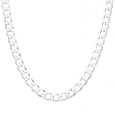New Sterling Silver Solid 22" Curb Link Chain Necklace 1.7oz