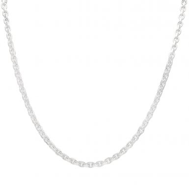 New Sterling Silver 22Inch Diamond-Cut Belcher Cable Link Chain