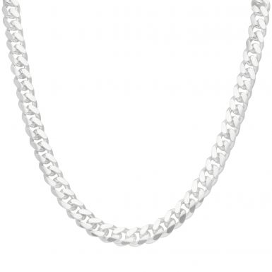 New Sterling Silver 22" Cuban Curb Link Heavy Necklace 3.4oz