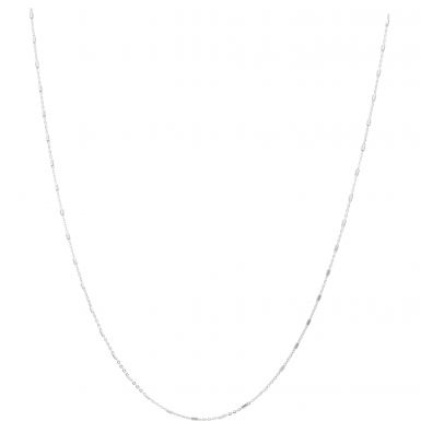 New Sterling Silver 20" Diamond-Cut Tube Bobble Chain Necklace