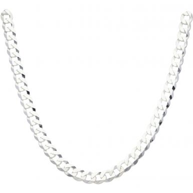 New Sterling Silver 24 Inch Bevelled Curb Chain Necklace 1.5oz