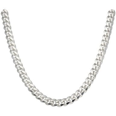 New Sterling Silver 26" Cuban Curb Link Chain Necklace 2.8oz