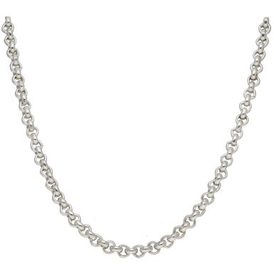 New Sterling Silver 26" Round Belcher Chain Necklace 1.6oz