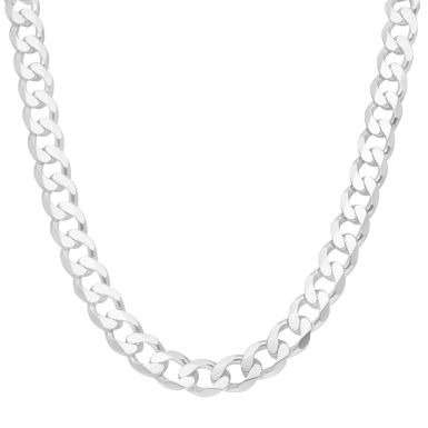 New Sterling Silver Heavy Solid 24" Curb Chain Necklace 3.3oz